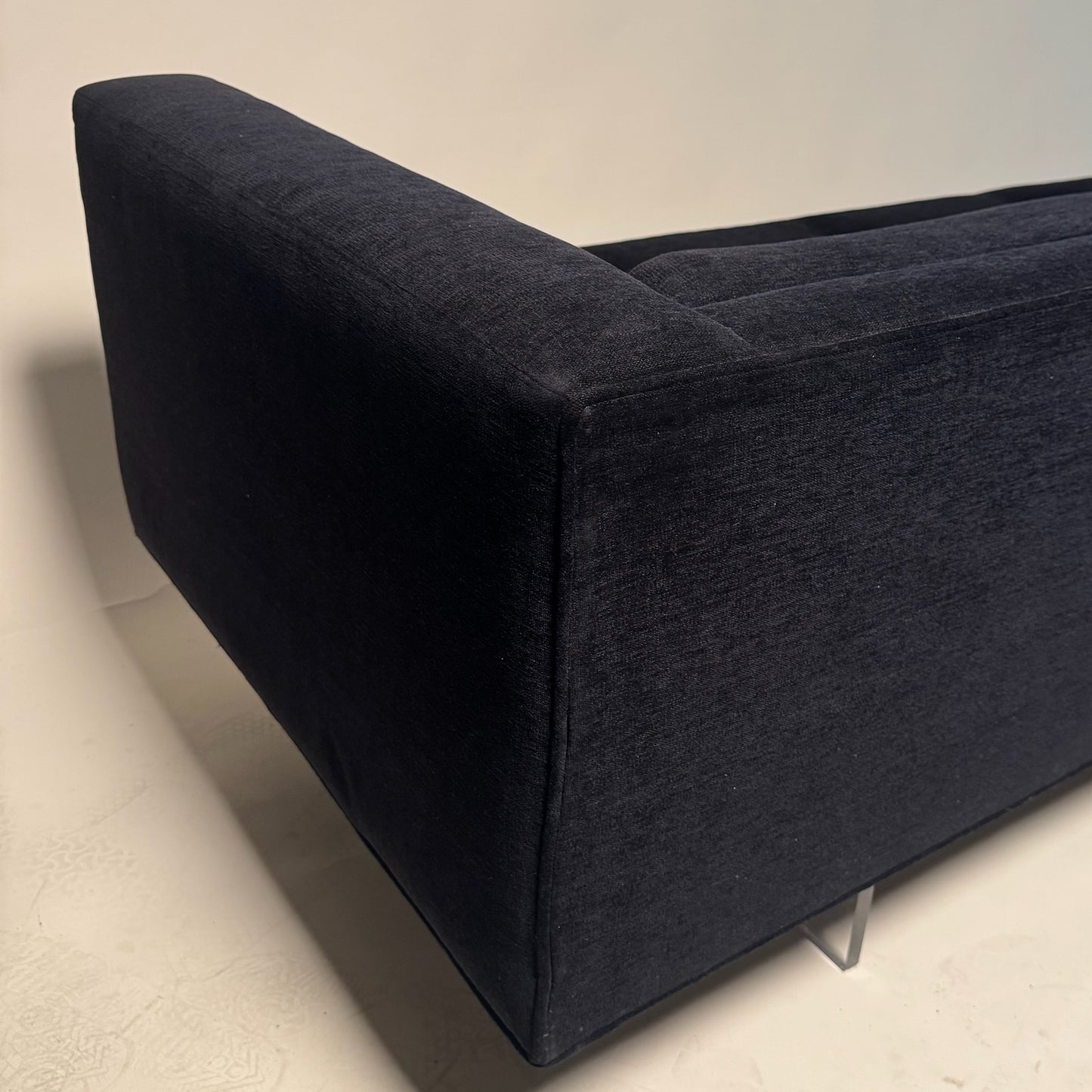 Harvey Probber Tuxedo Sofa with Lucite Base