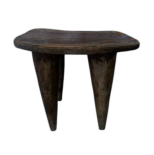 Senufo Carved Wood Side Table Accent Table