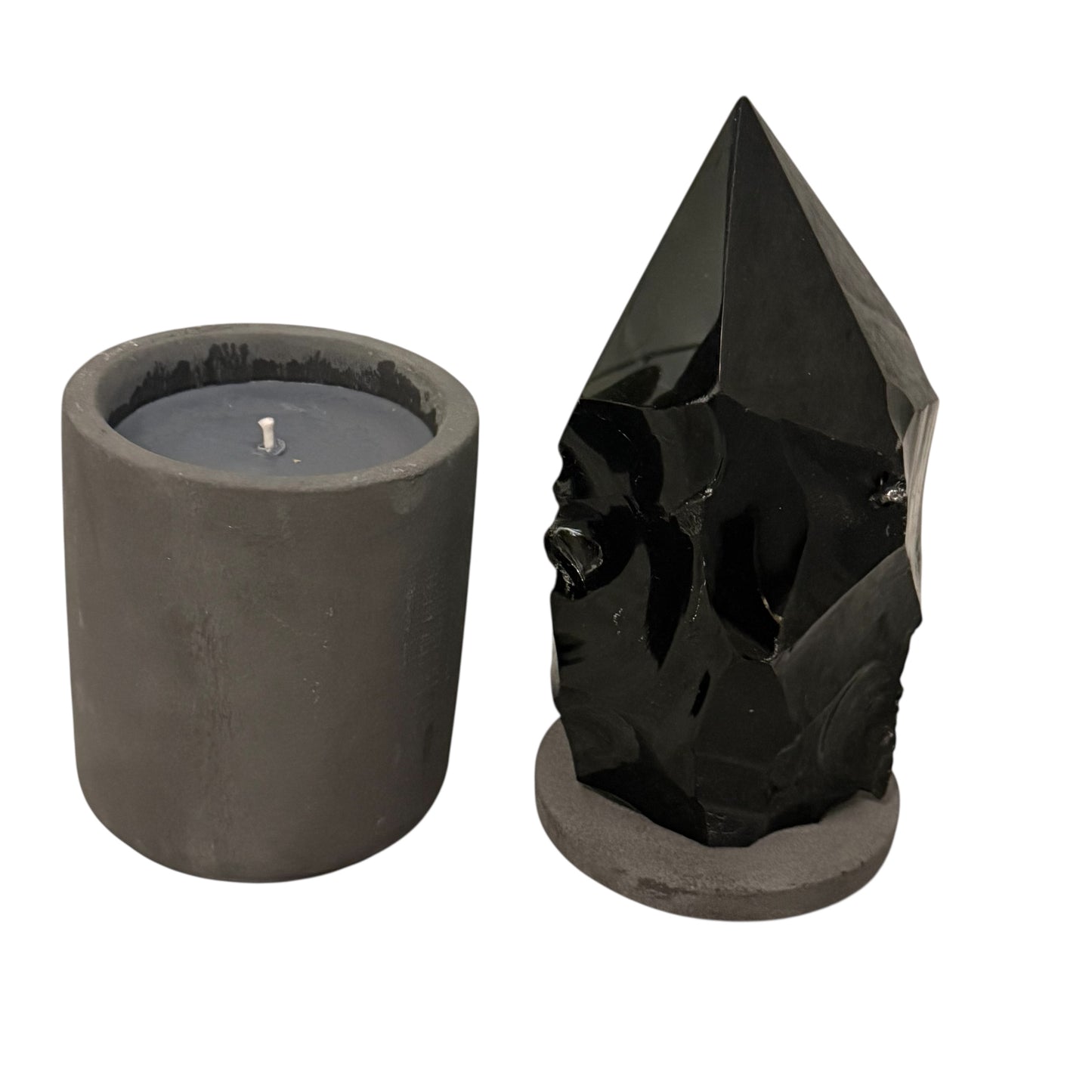 369 For House of Nulla Black Rose Candle with Obsidian Lid 25