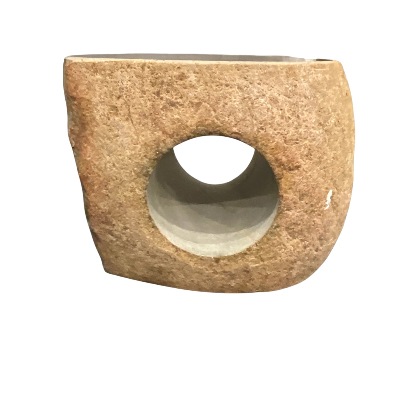 Pair of Solid Granite Side Tables with Polished Tops