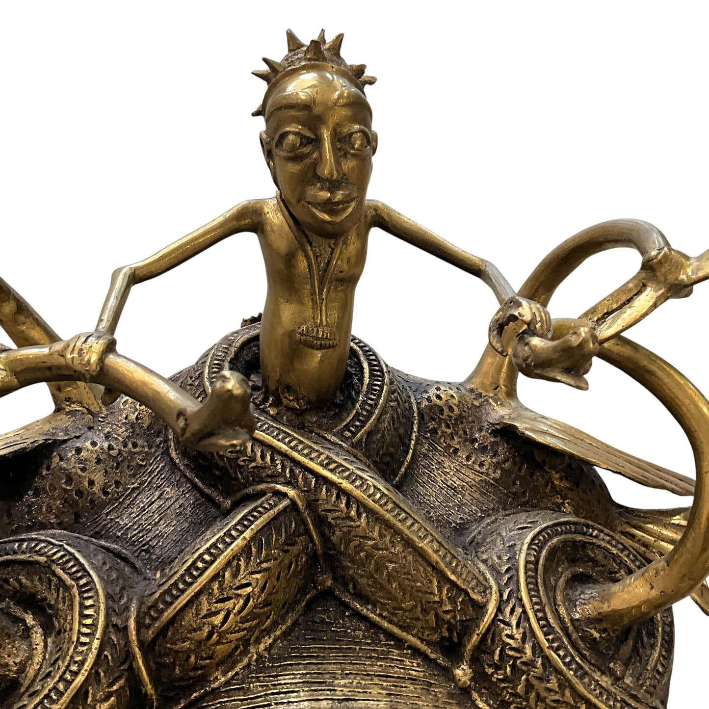 Bronze Mask from Bamileke Tribe in Cameroon