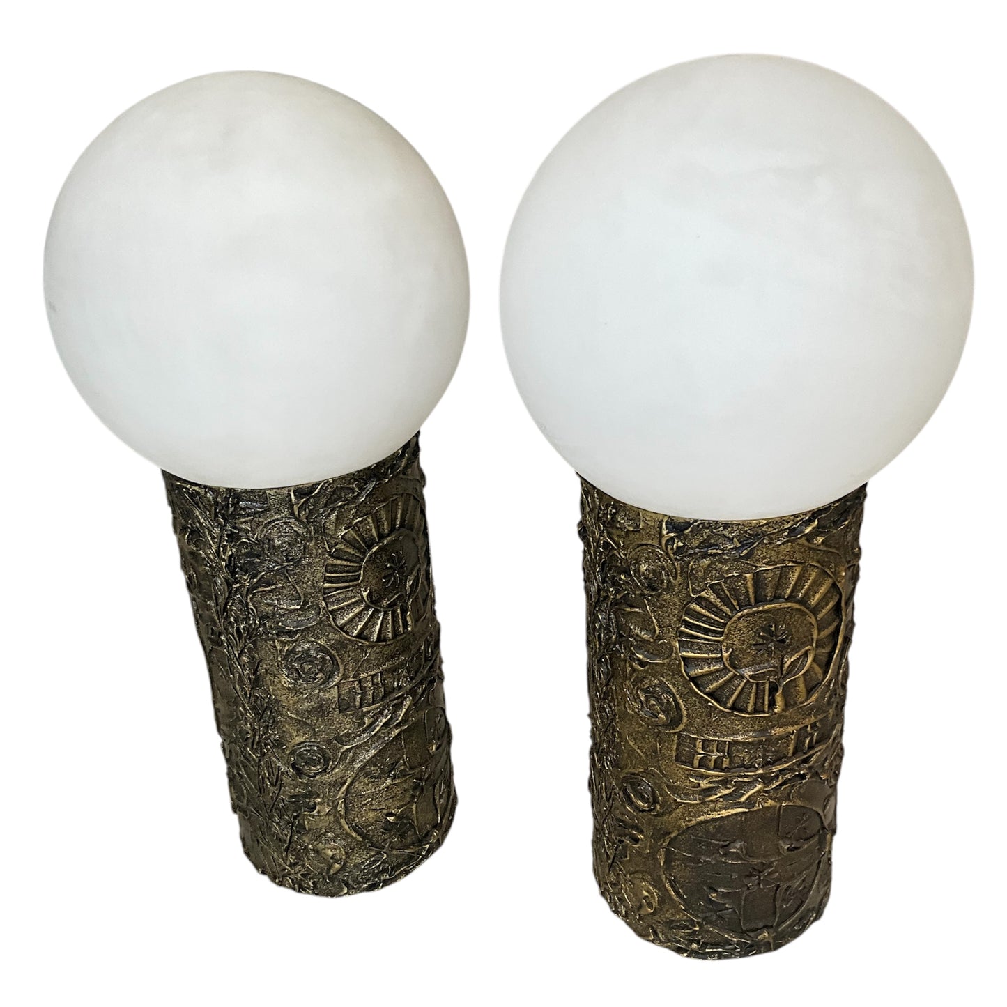 Pair of Adrian Pearsall Brutalist Oversized Table Lamps