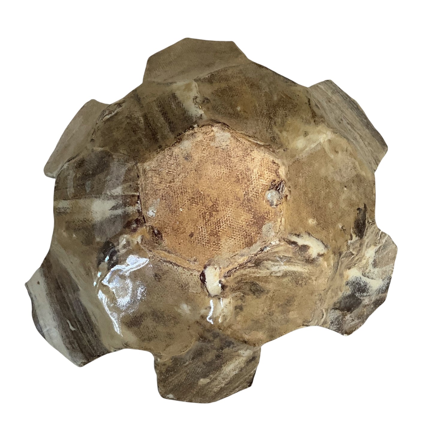 Vintage Abstract Glazed Pottery Ashtray