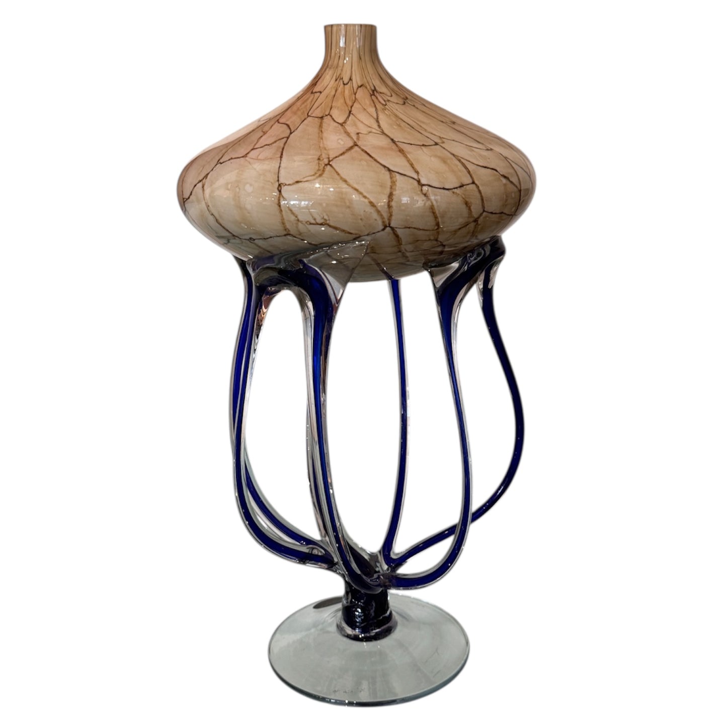 Vintage Glass Blown Abstract Vase