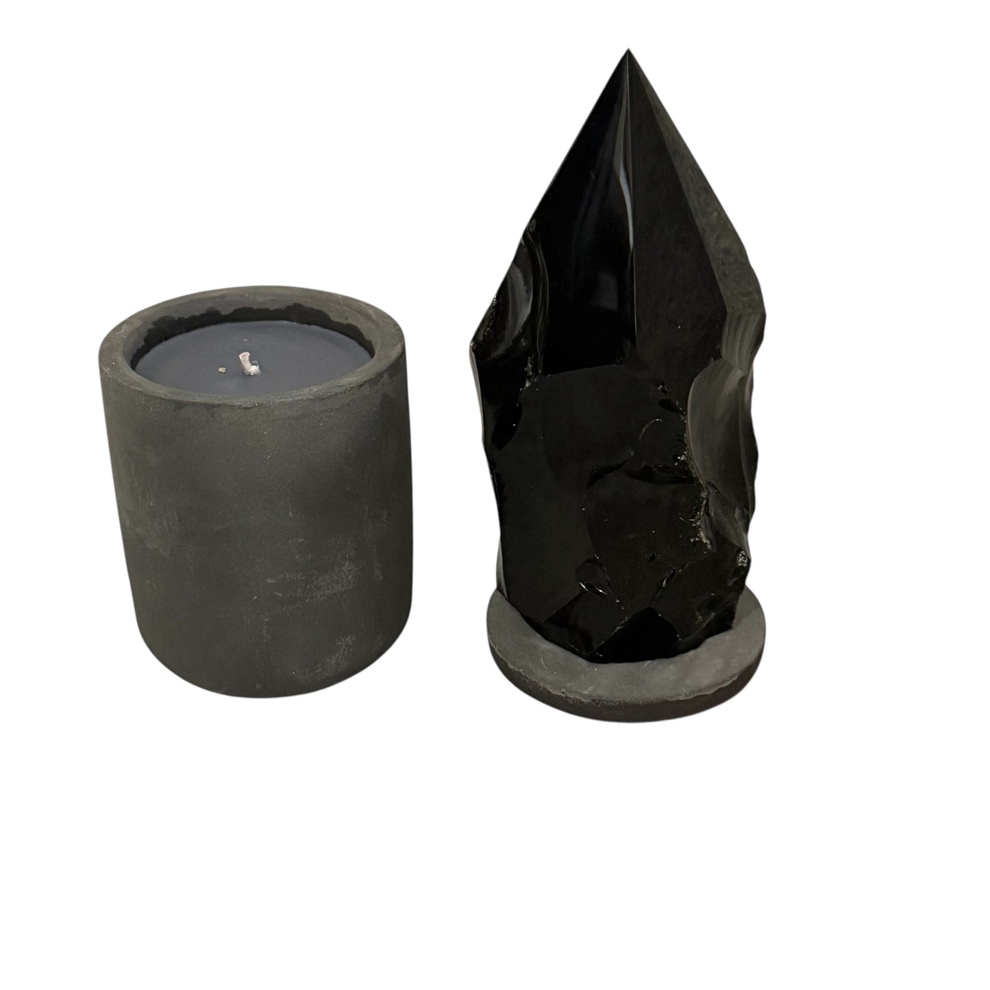 369 For House of Nulla Black Rose Candle with Obsidian Lid 18