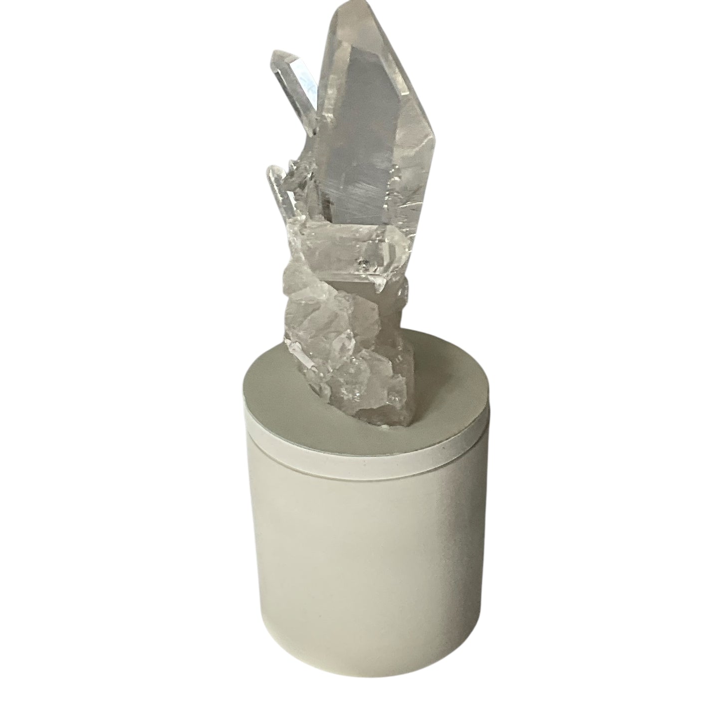 Quartz Crystal Generators Lid Gardenia Candle