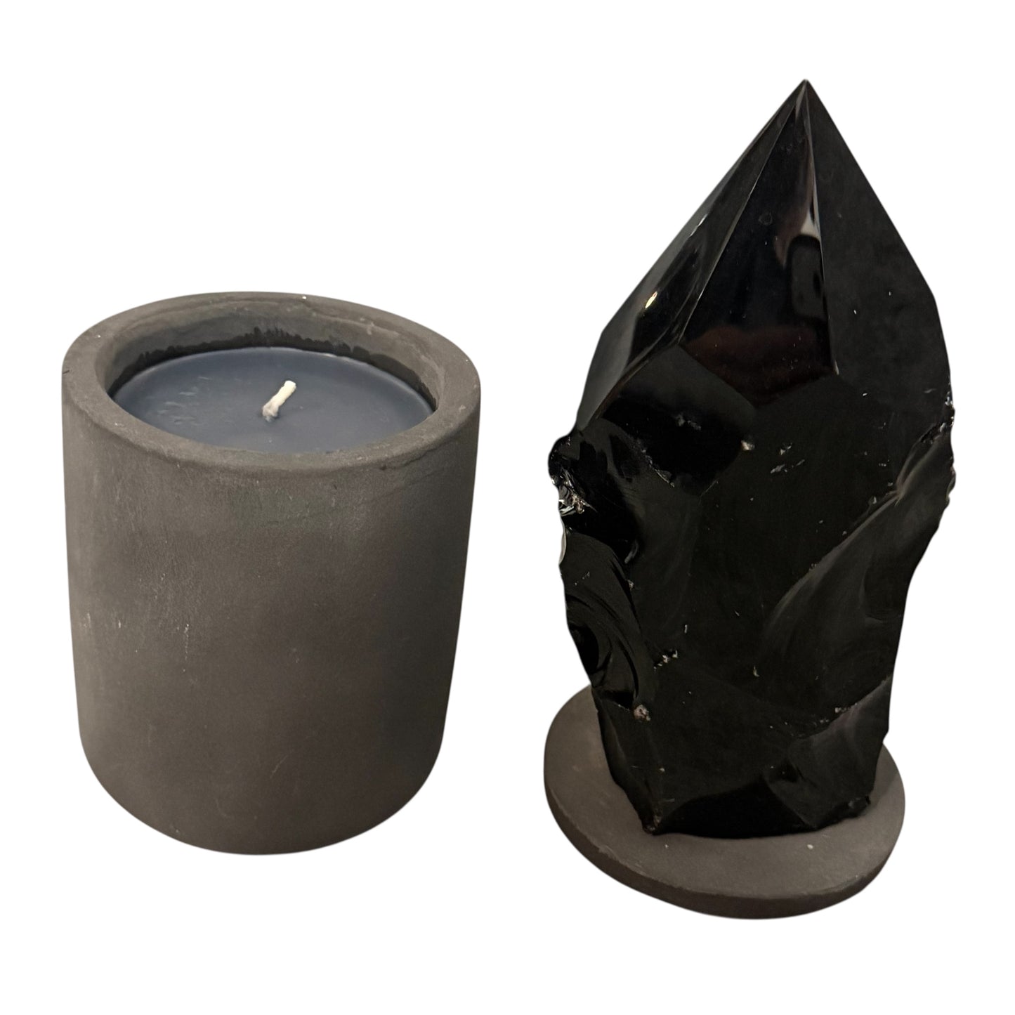 369 For House of Nulla Black Rose Candle with Obsidian Lid 24