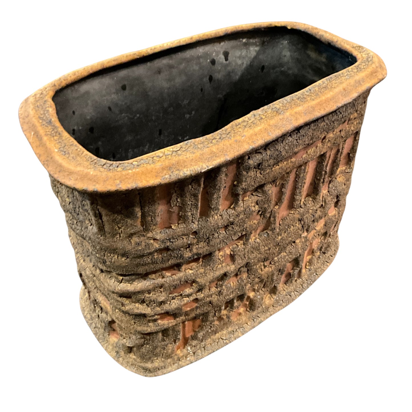 Vintage Brutalist Style Ceramic Vase / Planter