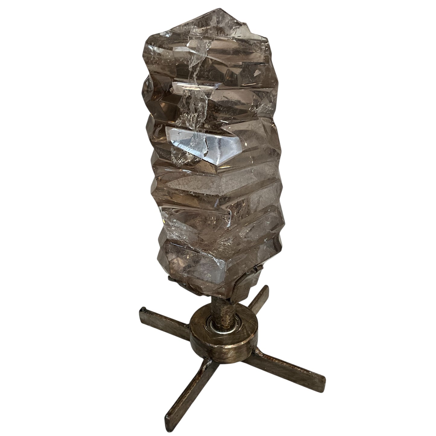 Smoky Quartz Crystal on Spinning Stand Medium