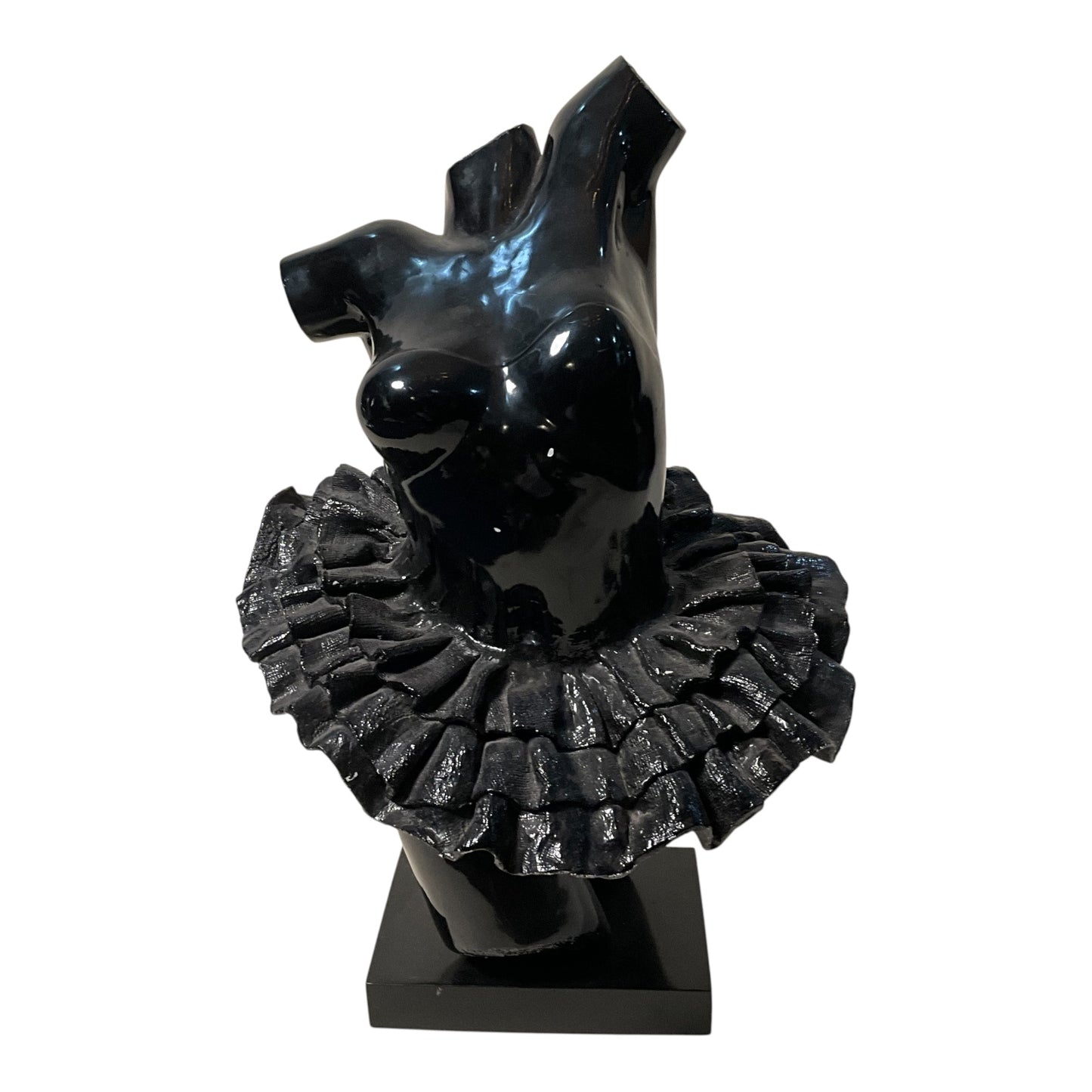 Black Vintage Ballerina Plexi Sculpture