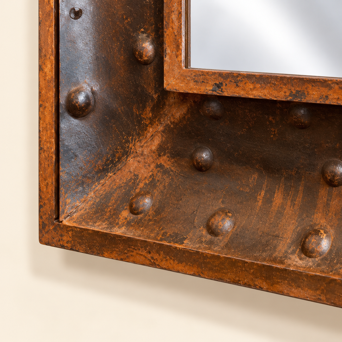 Vintage Brutalist Mirror