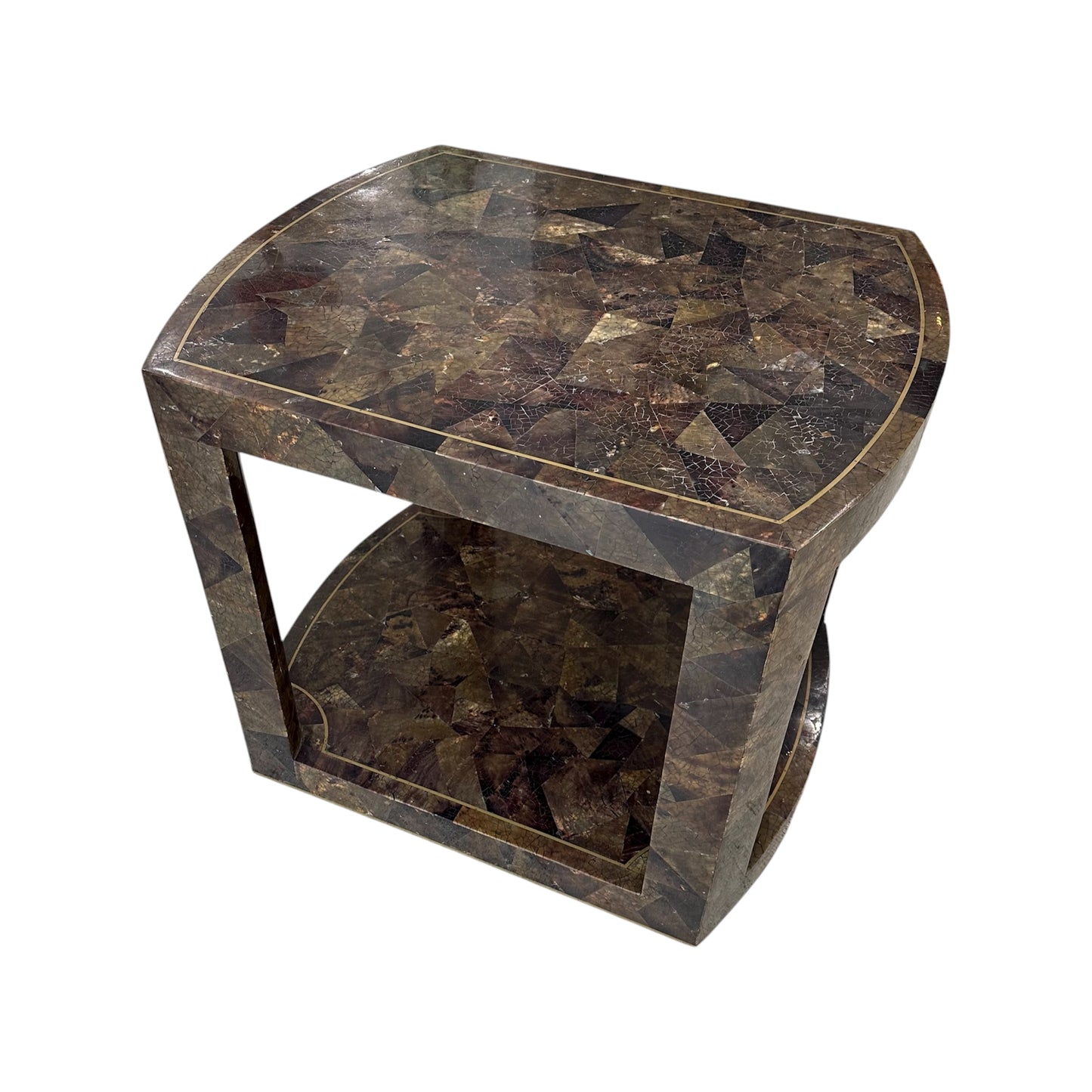 Maitland Smith Tessellated Pen Shell Side Table