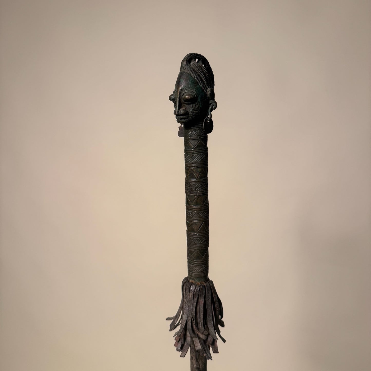 Yoruba Bronze Staff