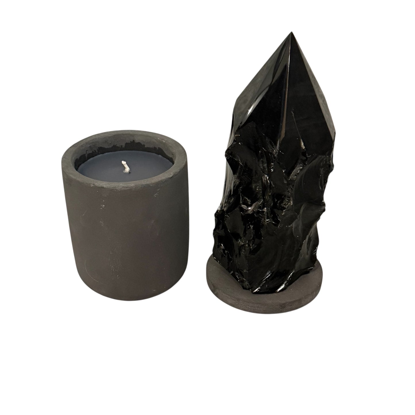 369 For House of Nulla Black Rose Candle with Obsidian Lid 20