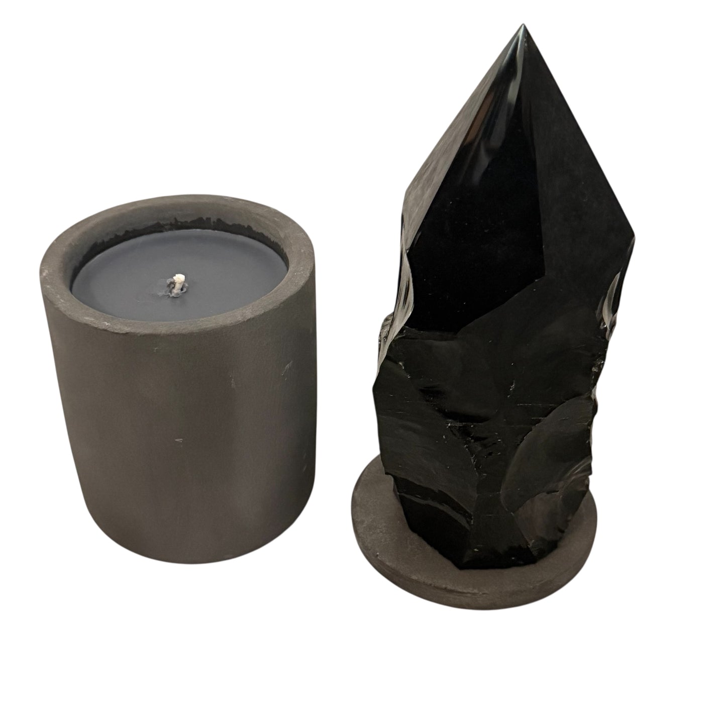 369 For House of Nulla Black Rose Candle with Obsidian Lid 21