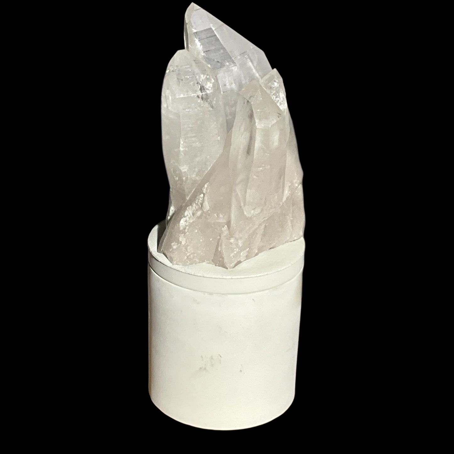 Clear Quartz Crystal Generators Lid Gardenia Candle