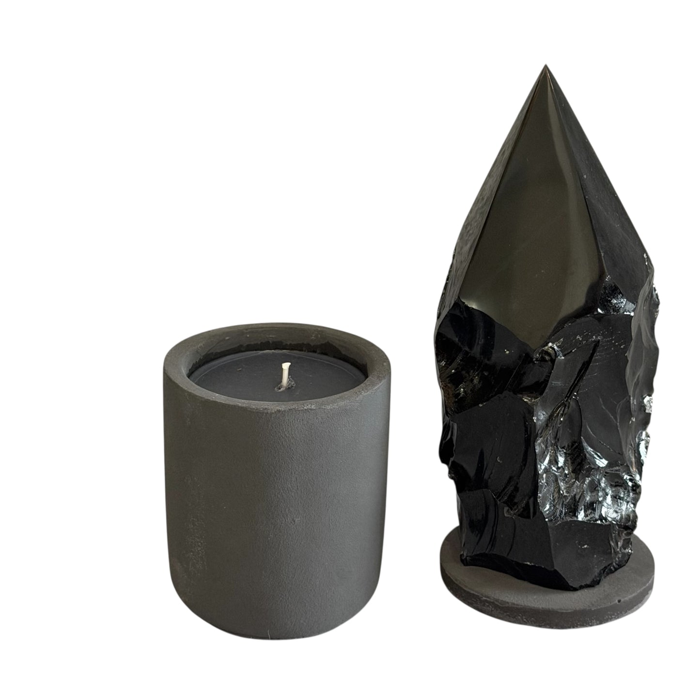 369 For House of Nulla Black Rose Candle with Obsidian Lid 4