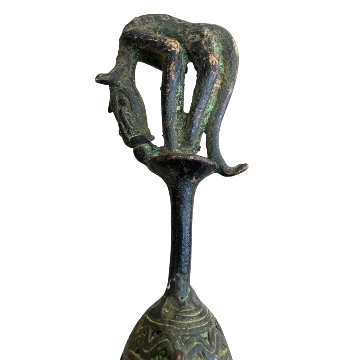 Benin Bronze Bell Spot 4 Leg Long Tail Spotted Animal Ears and Large Head