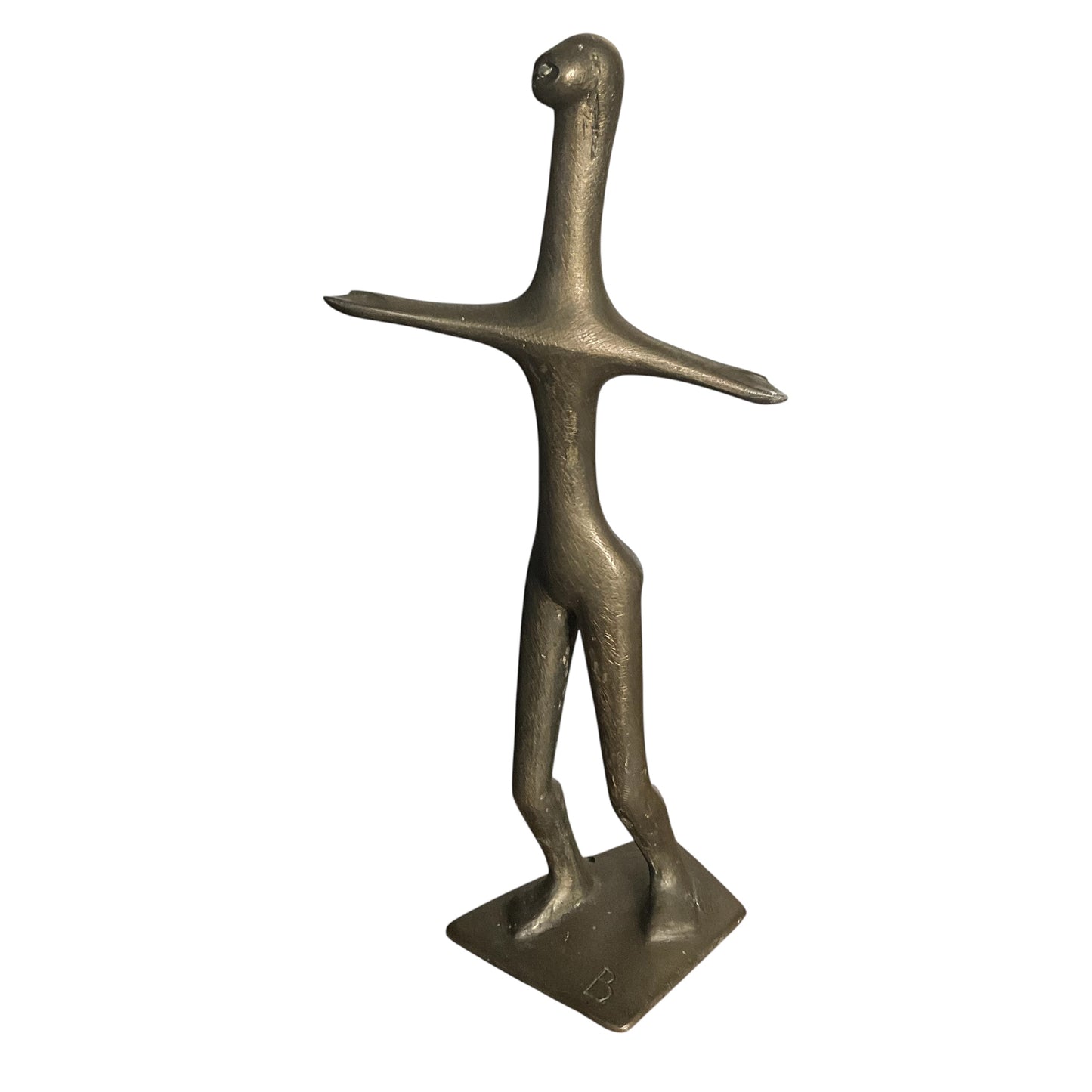 Vintage Abstract Bronze Figure Sculpture