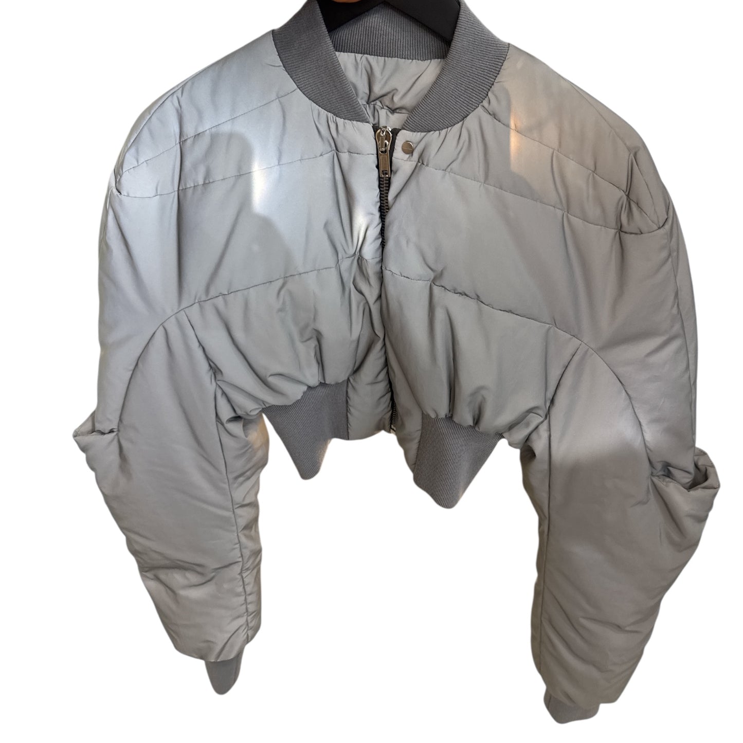 Rick Owen's Gray Strobe Bomber