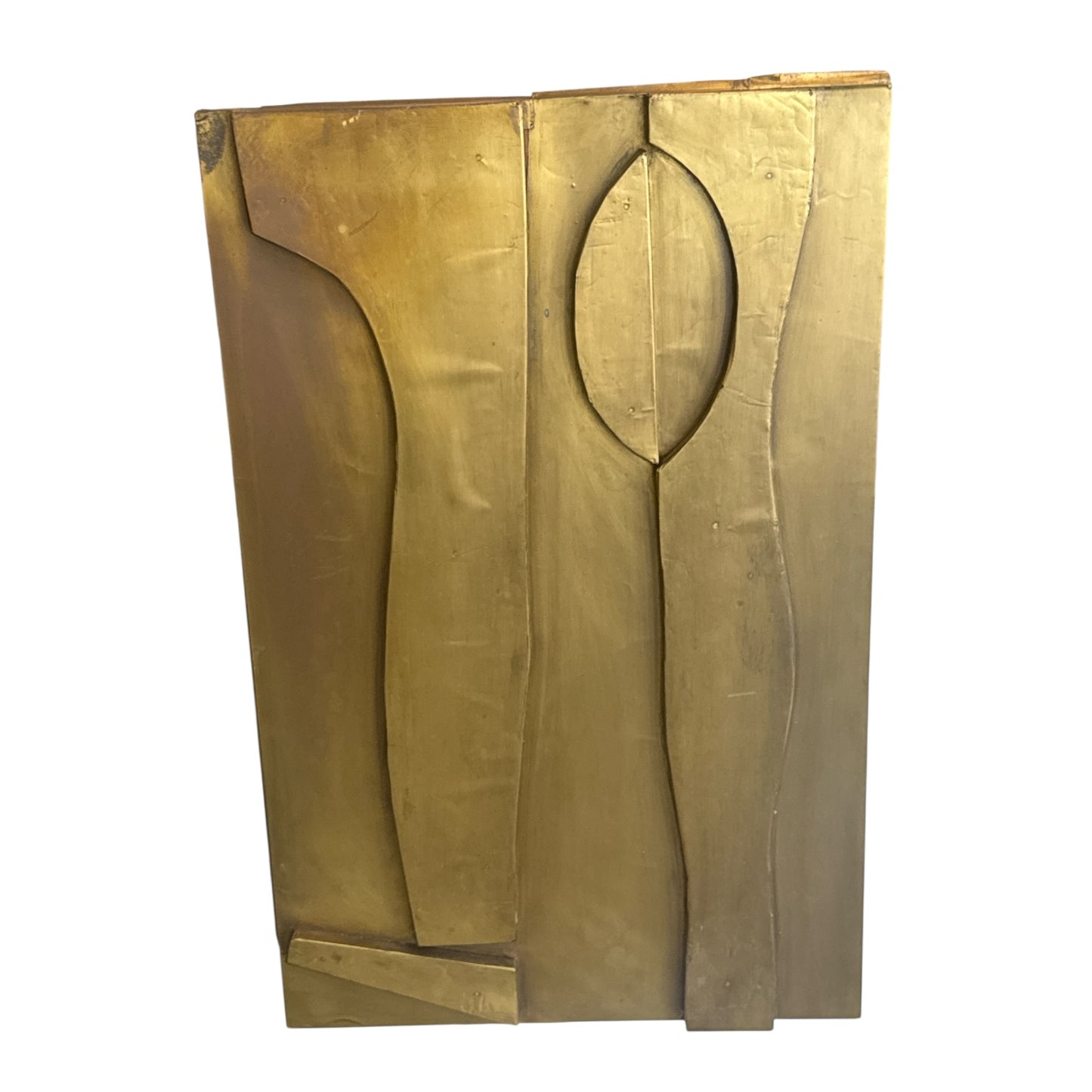 Golden Triptych Wall Sculpture