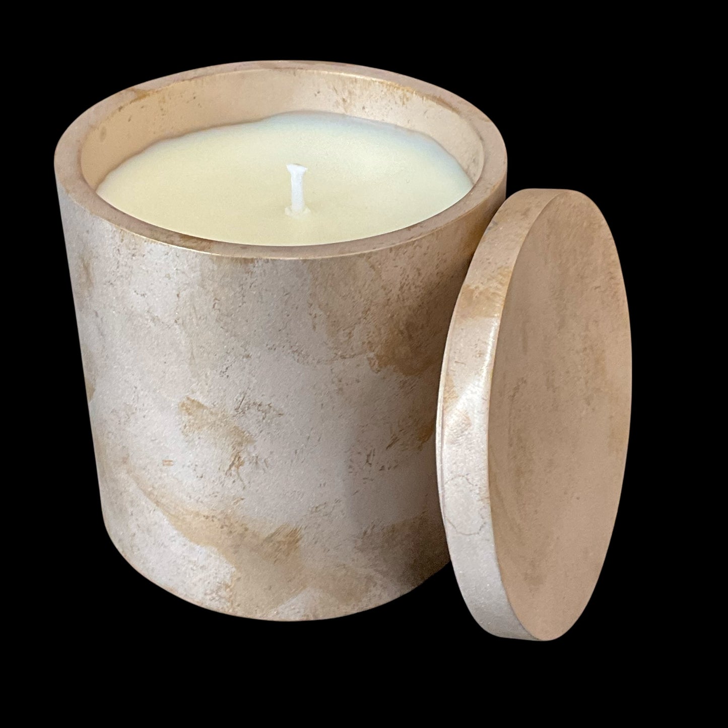 Solid Bronze Gardenia Candle with Lid Q