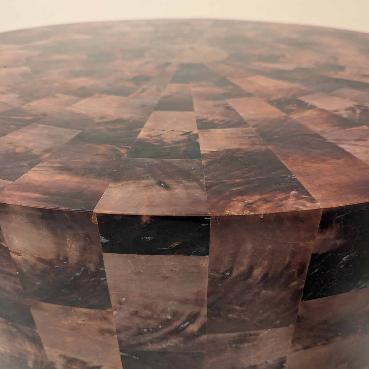Tessellated Pen Shell Cocktail Table on Casters