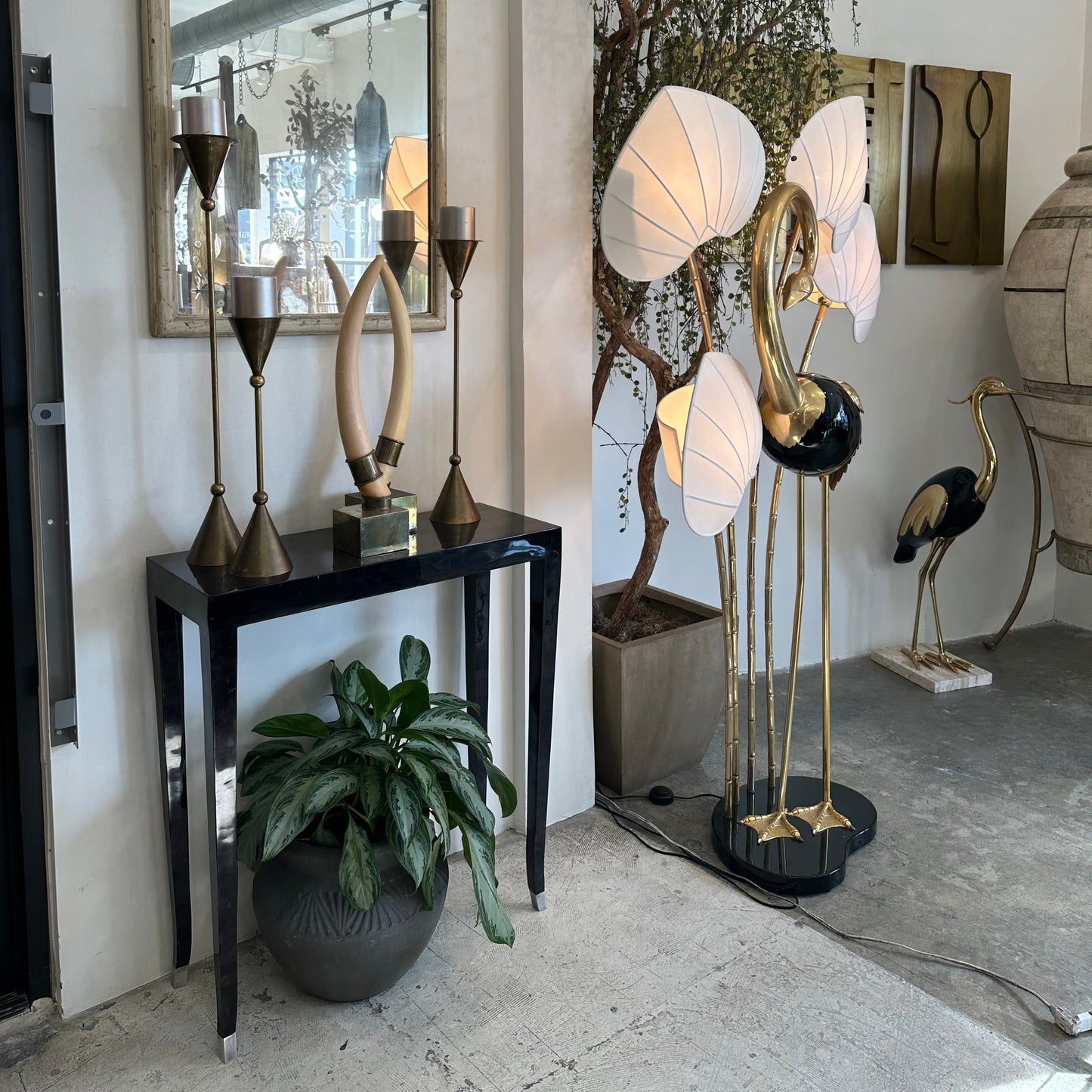 Marquis Collection Tessellated Horn Accent Table