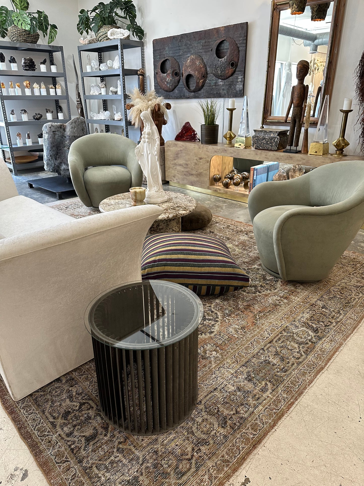 Machine Age Industrial Pair of Side Tables