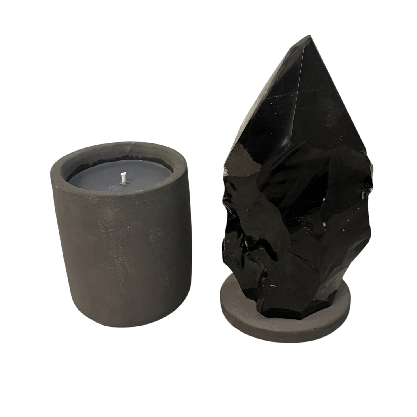 369 For House of Nulla Black Rose Candle with Obsidian Lid 11
