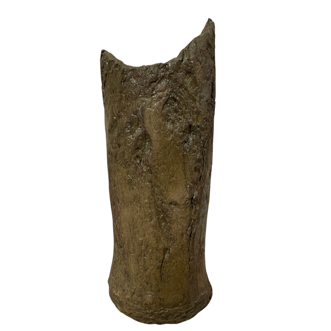 Vintage Abstract Folded Pinched Pottery Vase