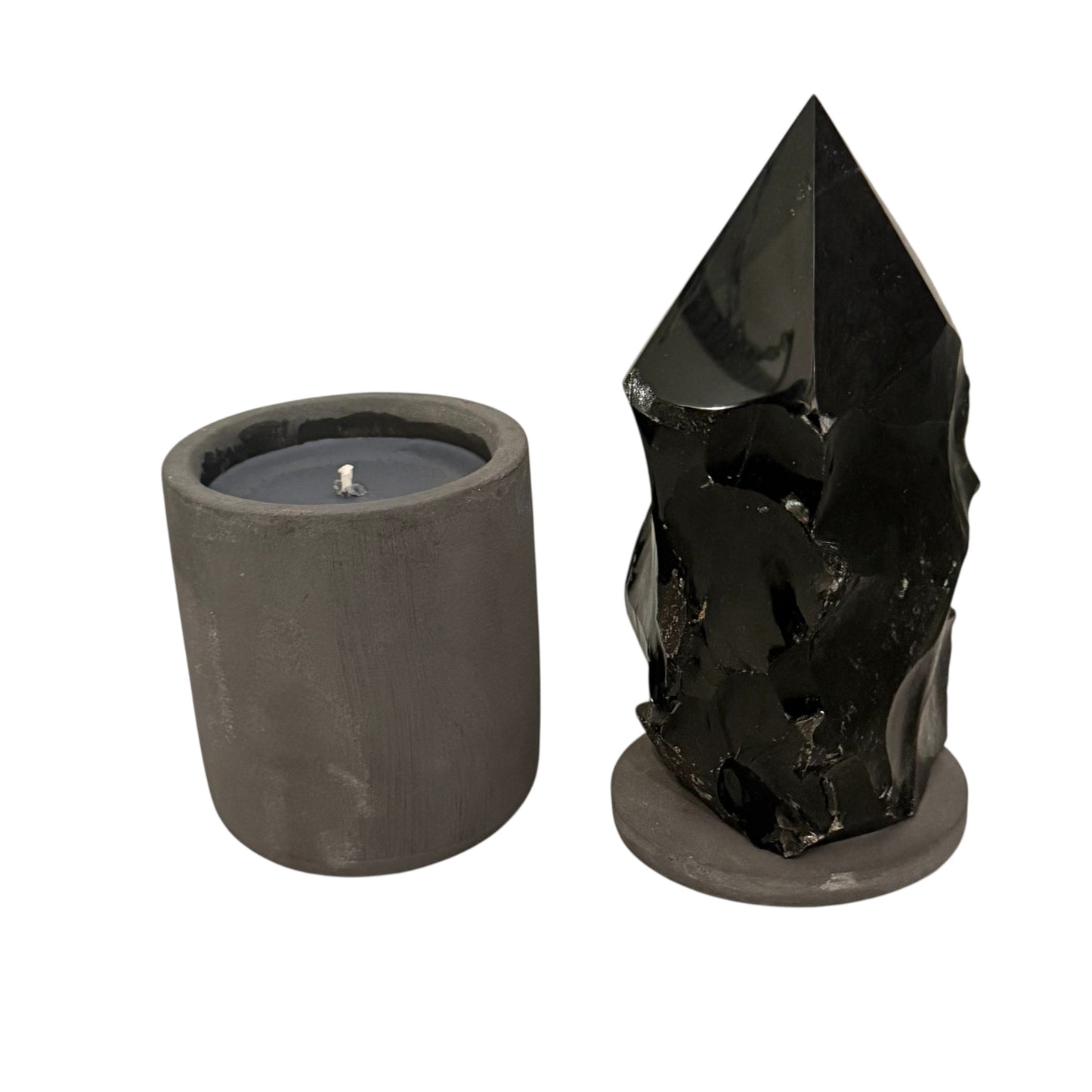 369 For House of Nulla Black Rose Candle with Obsidian Lid 13
