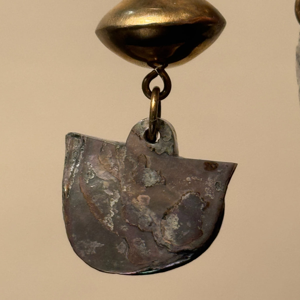 Abalone Shell & Brass Earrings