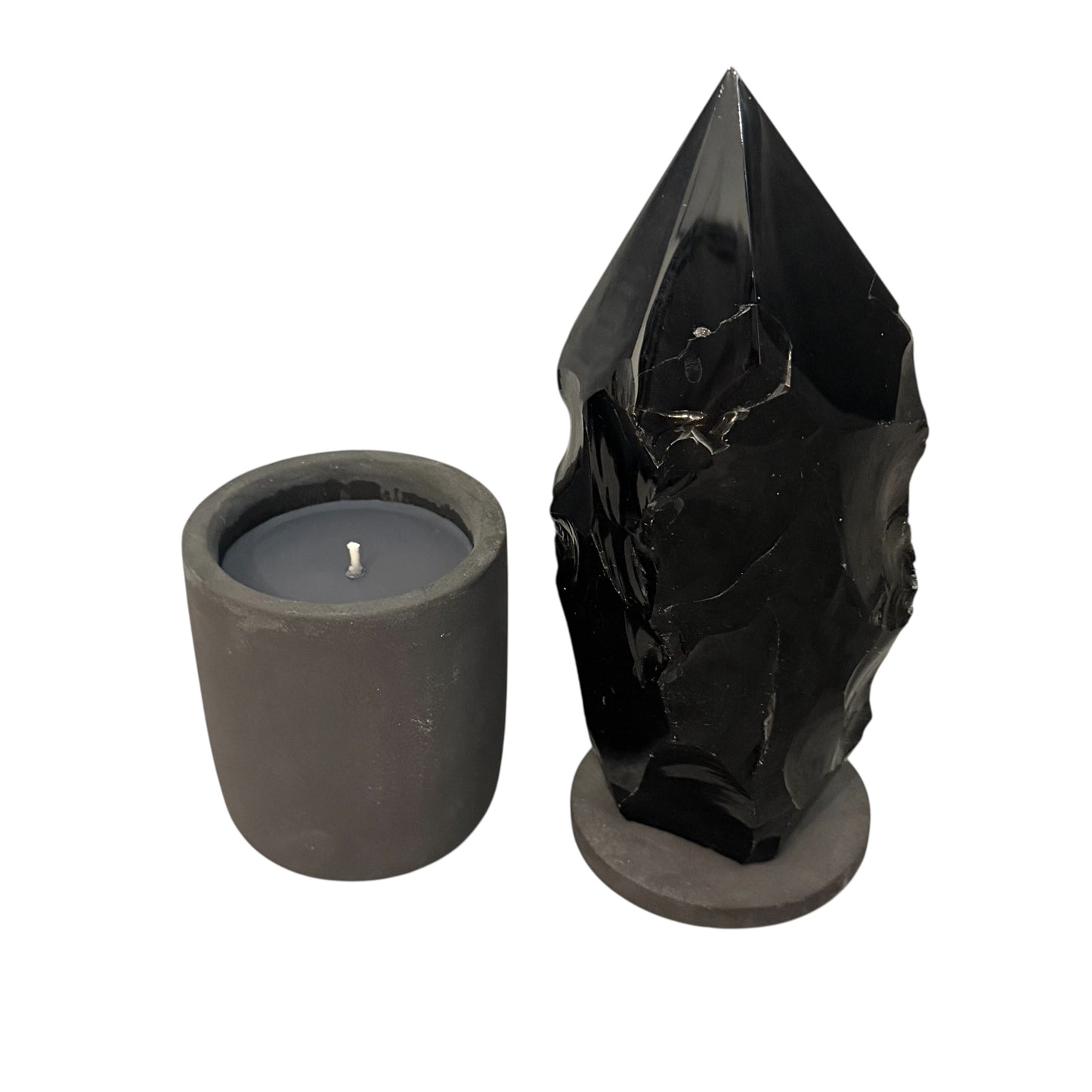 369 For House of Nulla Black Rose Candle with Obsidian Lid 5
