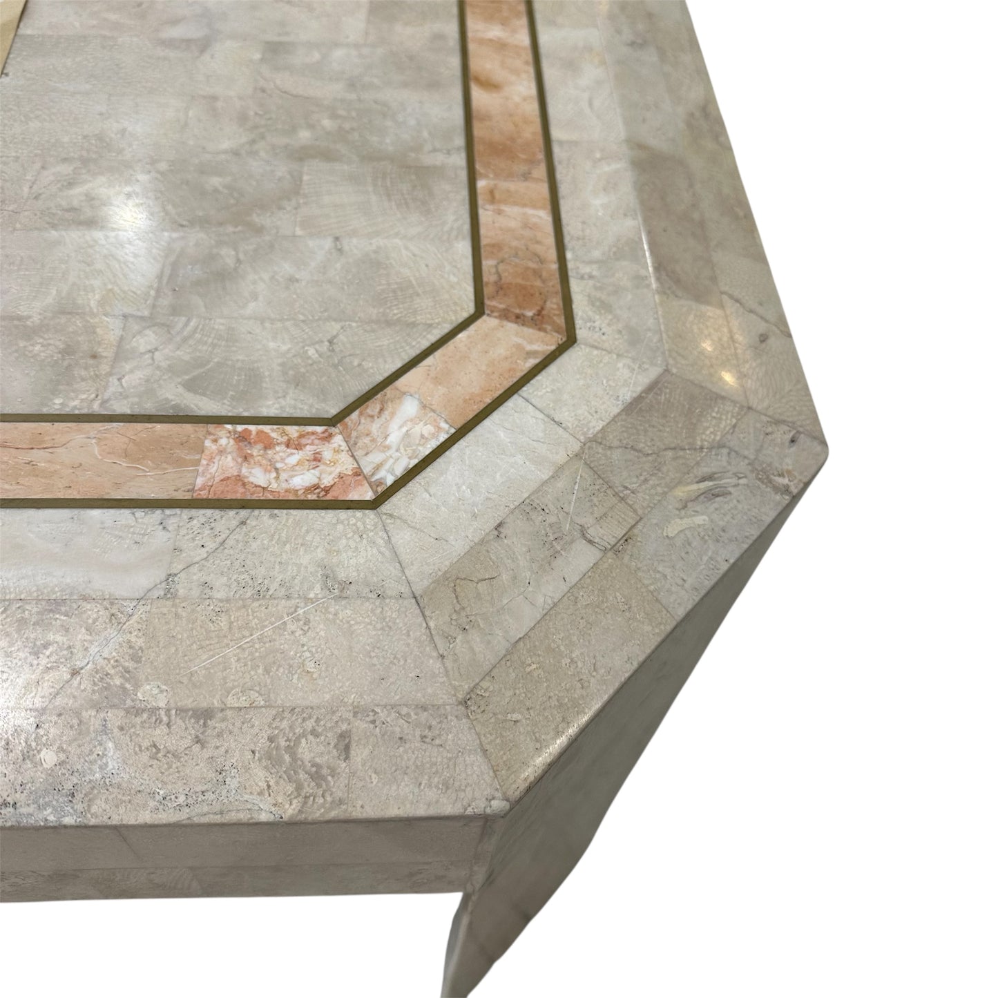Maitland Smith Tessellated Stone Side Table