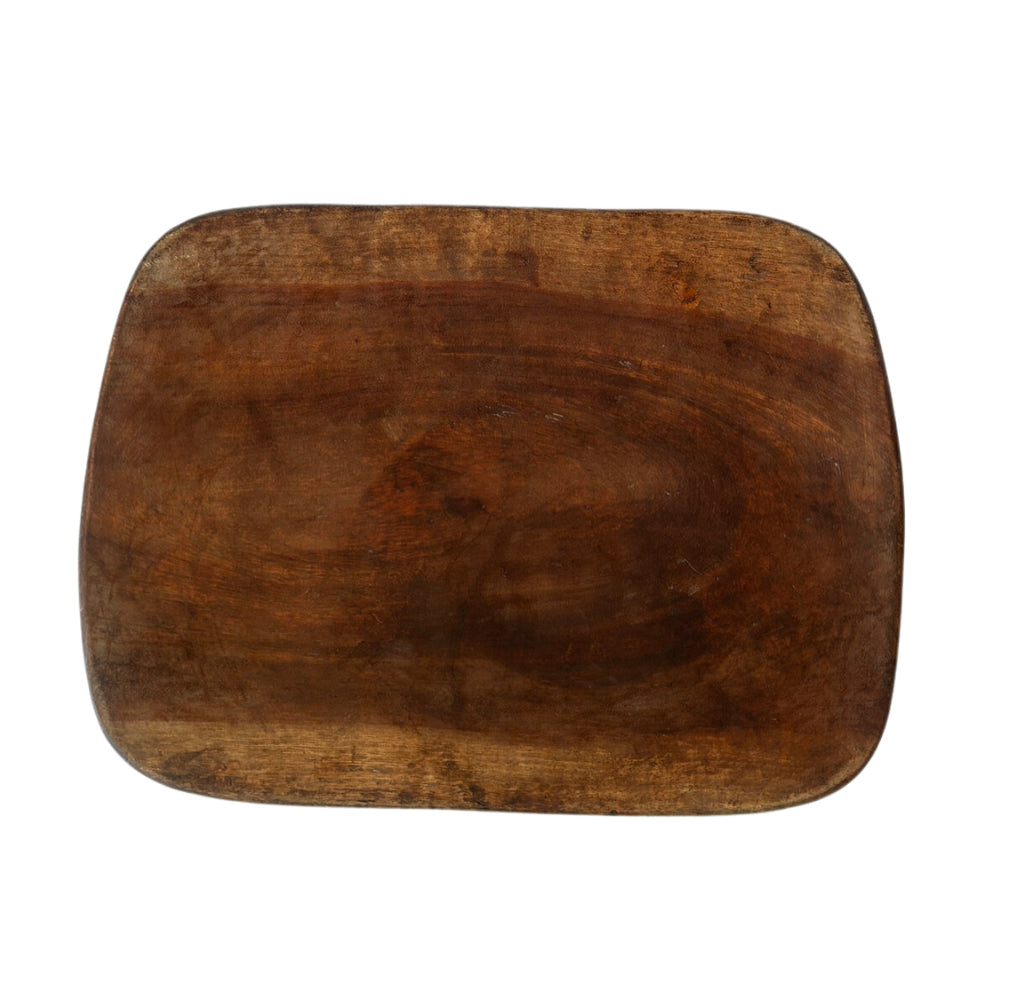 Brown Senufo Wood Carved Side Table