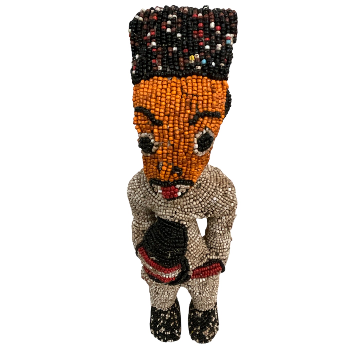 Beaded Tribal Art Bamileke Statue from Cameroon #2
