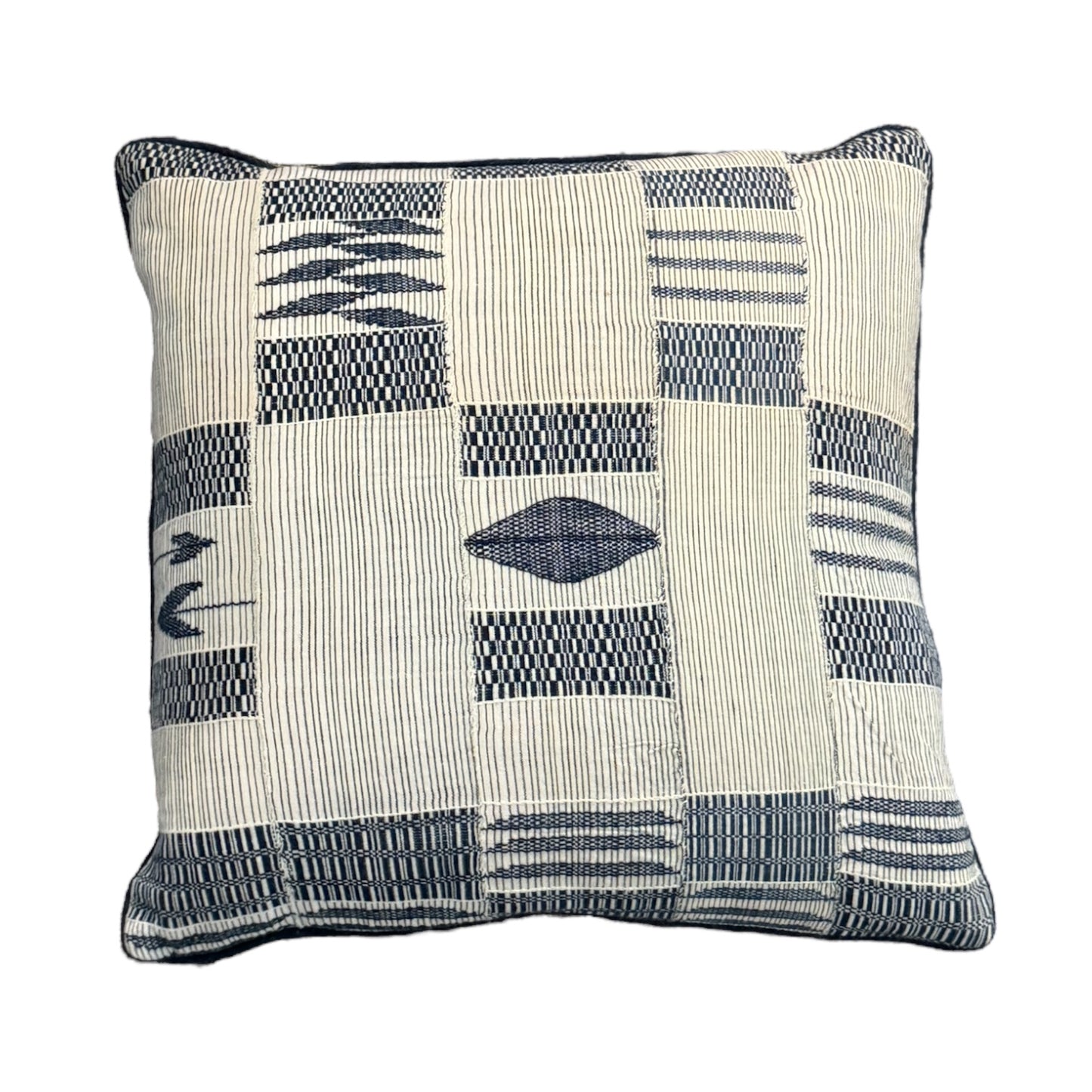 Vintage Geometric Square Fabric Throw Pillow (4)