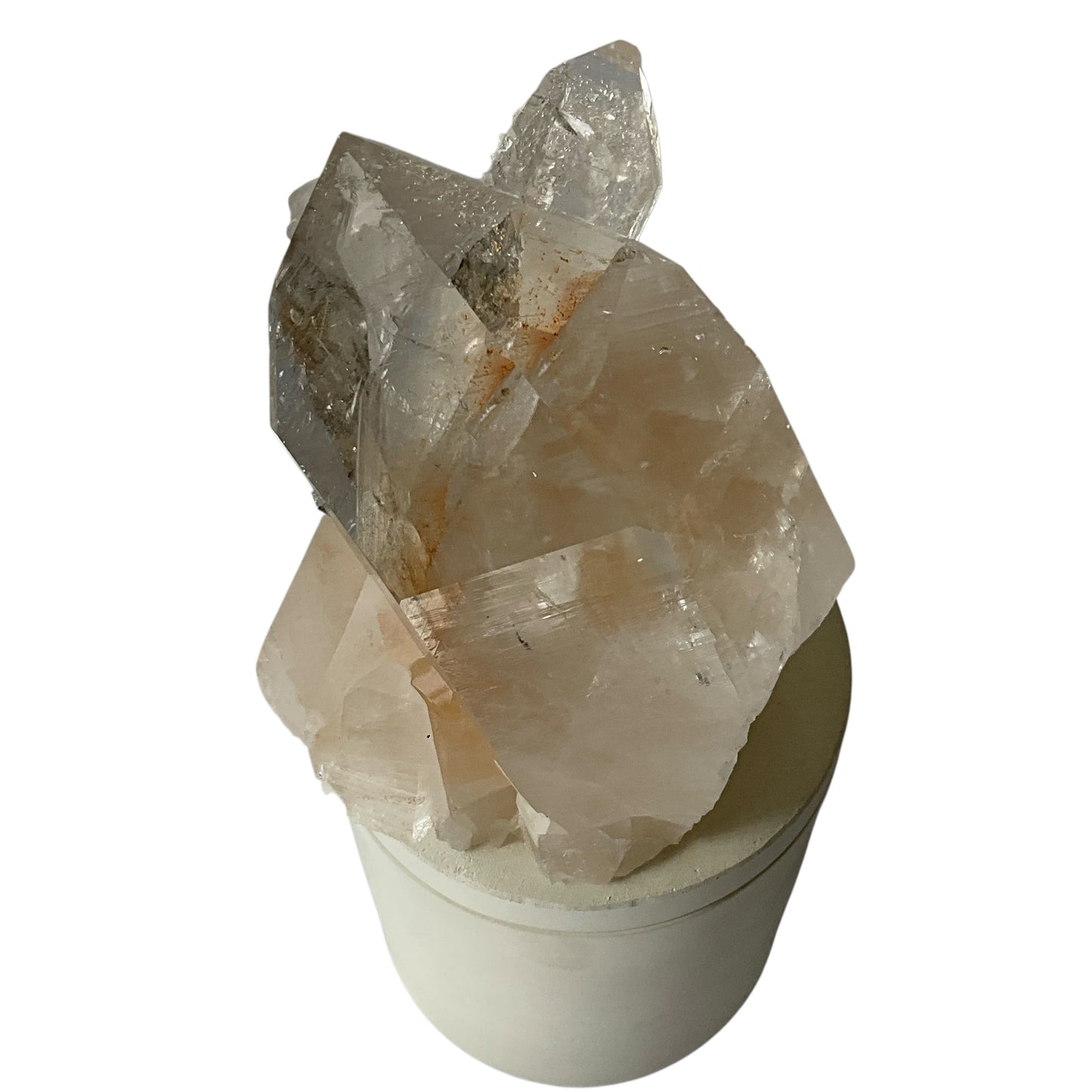 Quartz Crystal Generator Cluster Lid Gardenia Candle