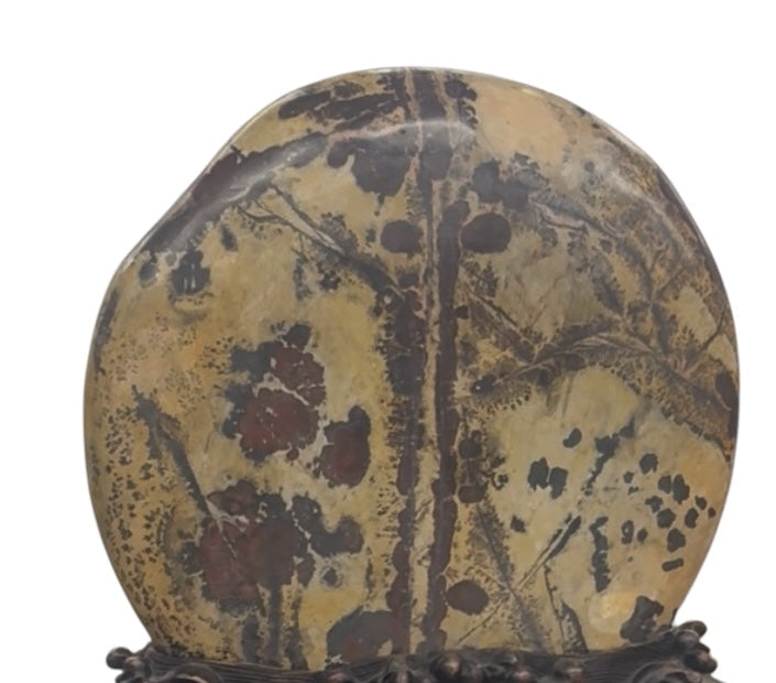 Scholars Stone Jade on Stand