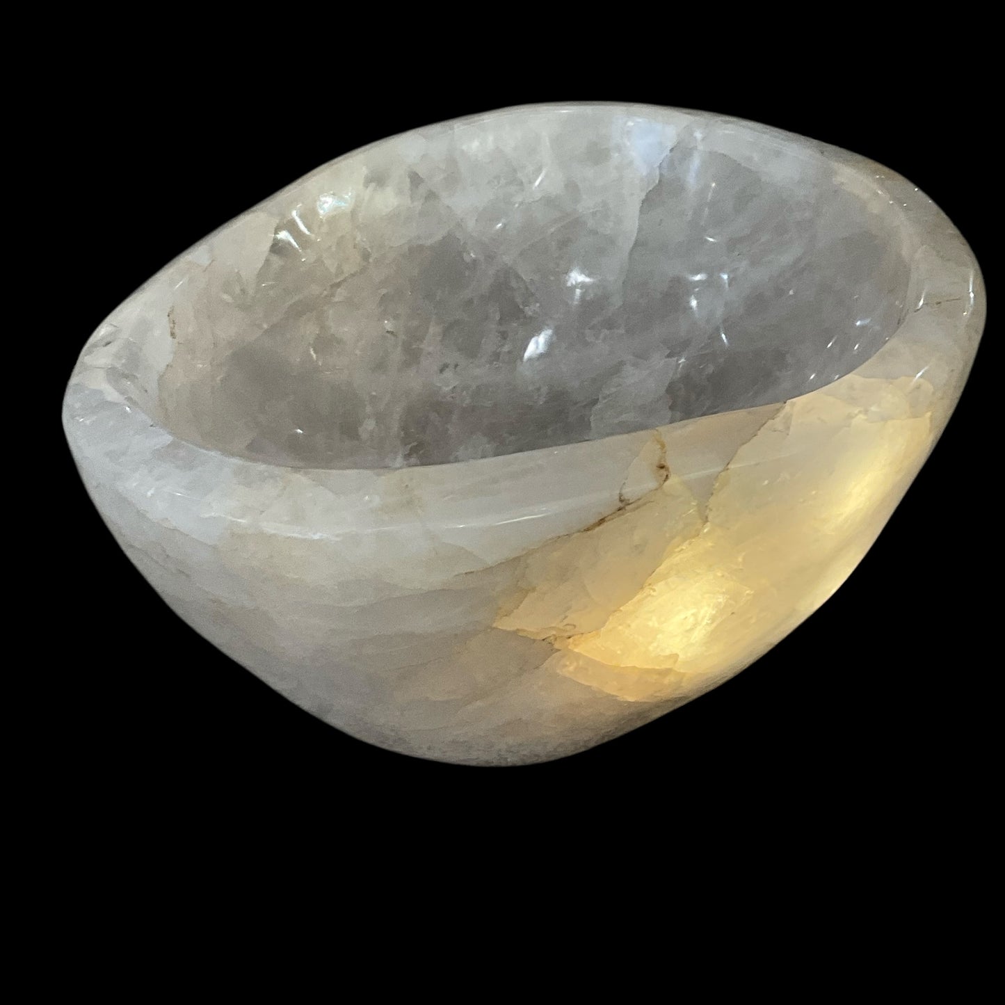 Clear Quartz Crystal XL Carved Bowl