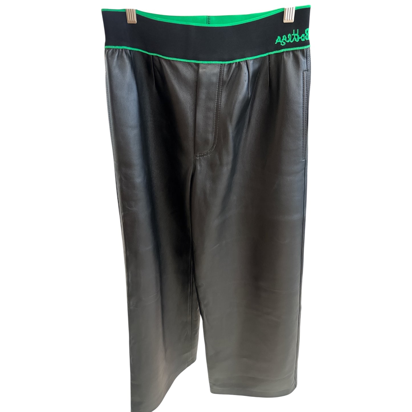 Bottega Veneta Black Wide Leg Leather Pants
