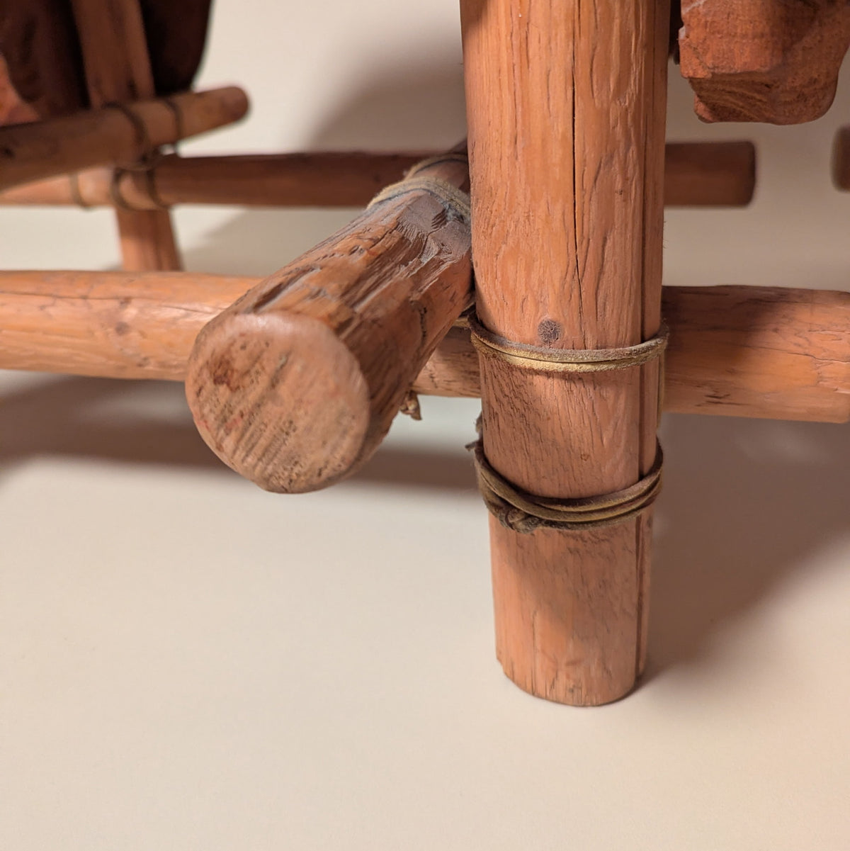 Pair of Abstract Draped Wood Side Tables