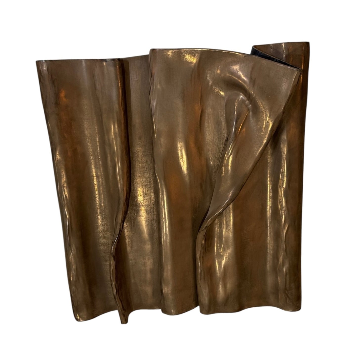 “Bronze Wave II” - Sculpted in Concrete, Liquid Bronze