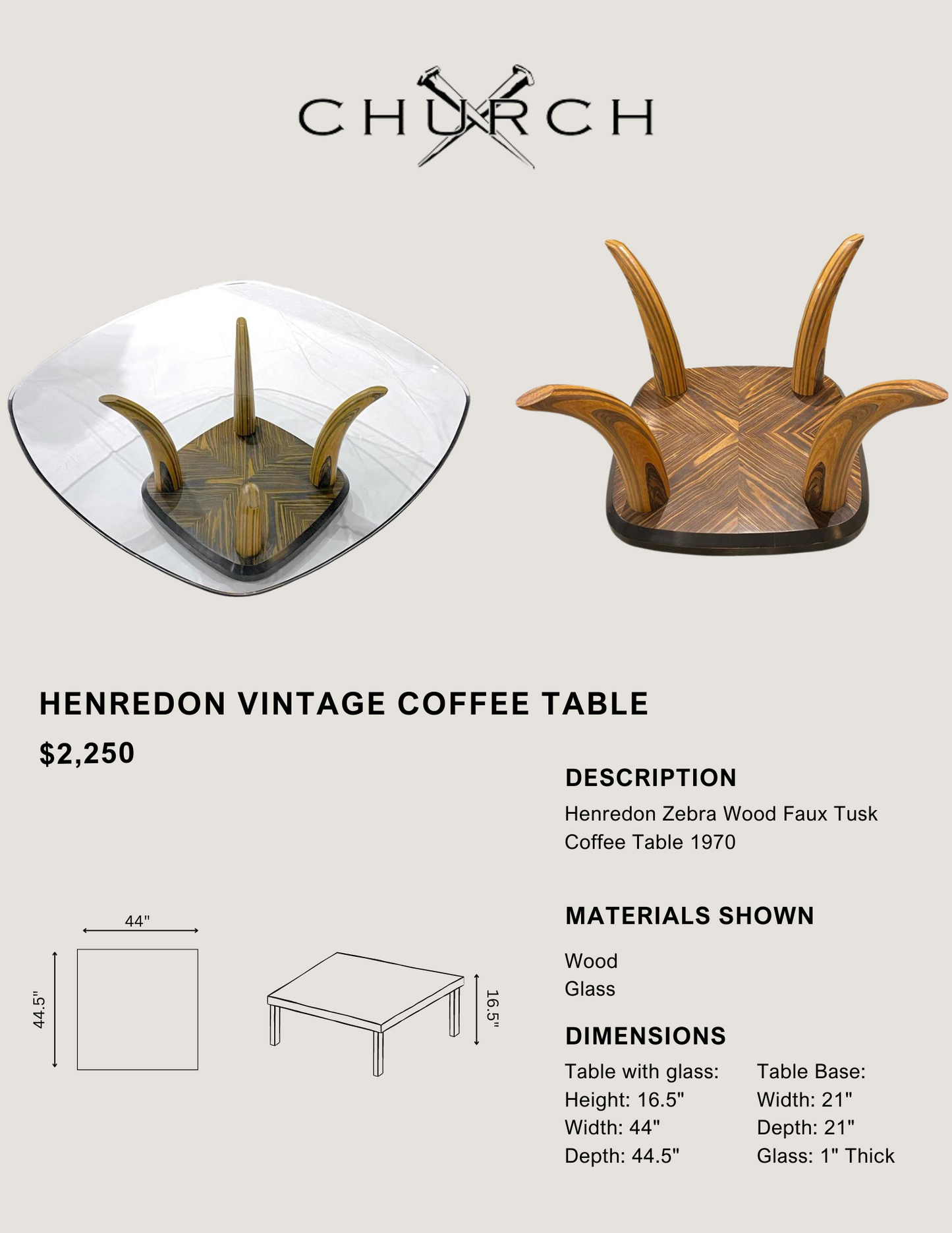 Henredon Vintage Coffee Table