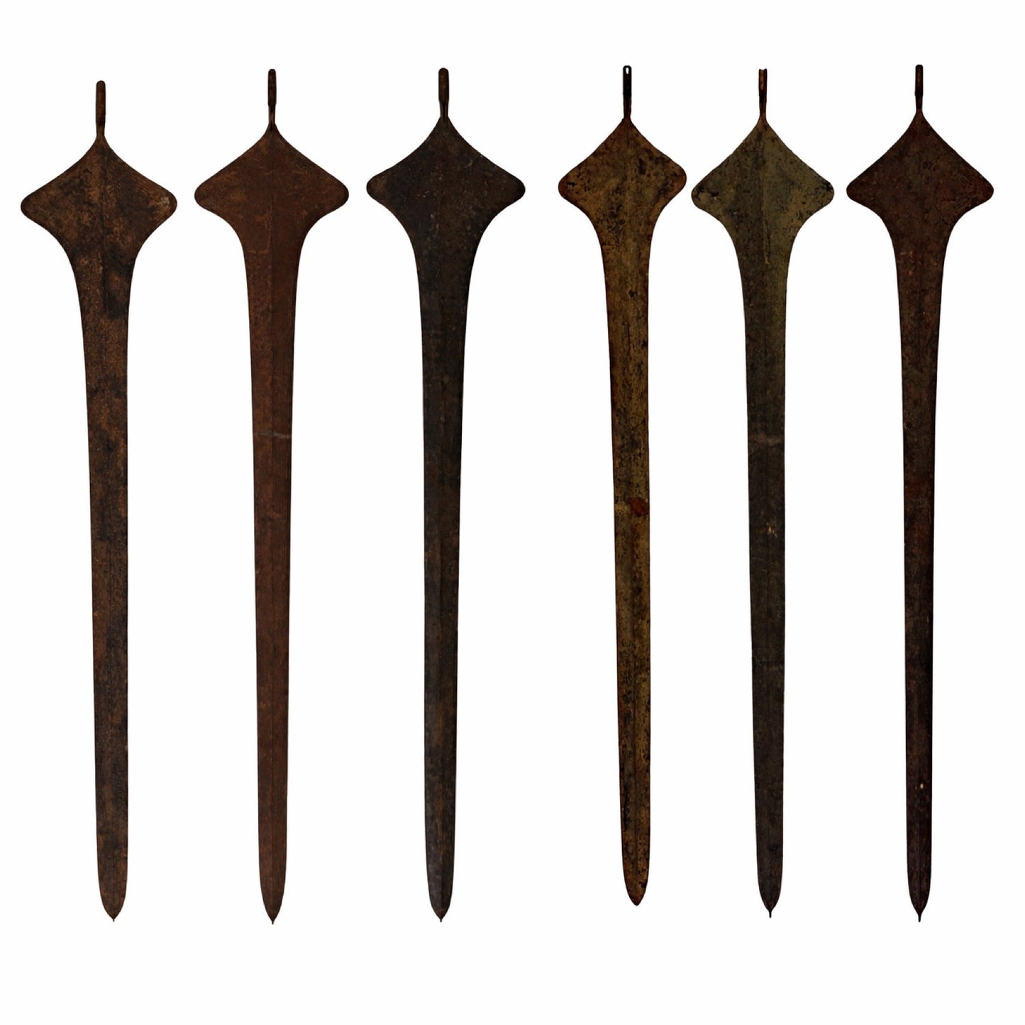Set of 6 African Topoke Iron Currency Blades