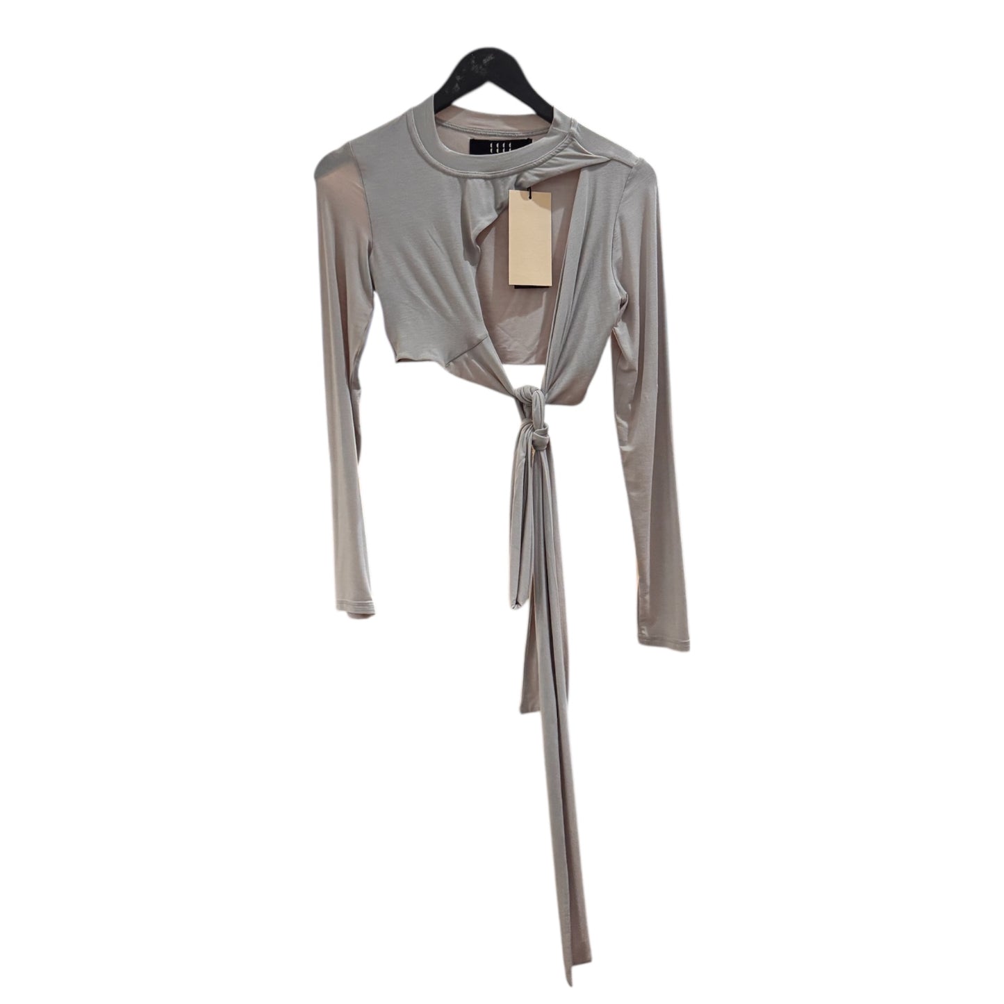 11:11 Grey Tie Top Long Sleeve