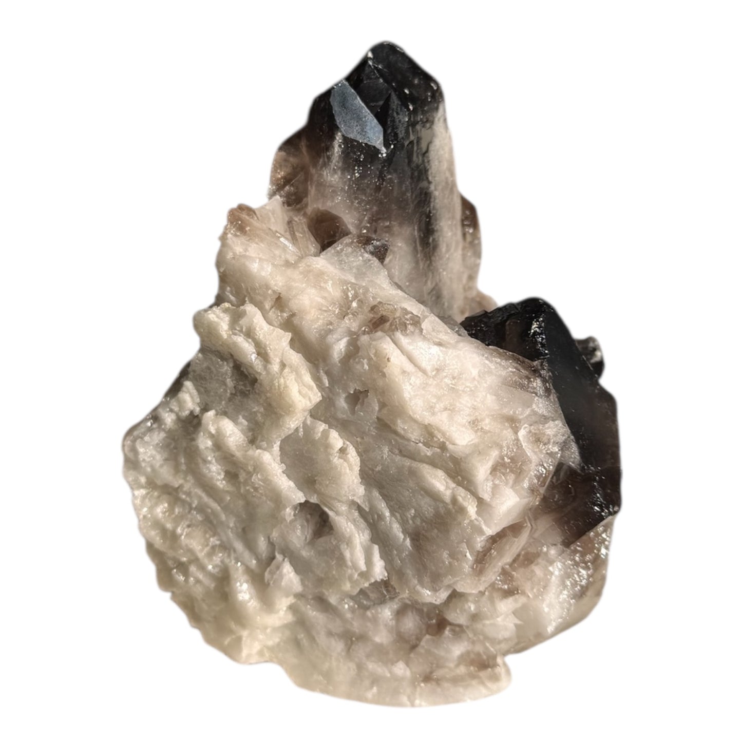 Smokey & White Quartz Cluster