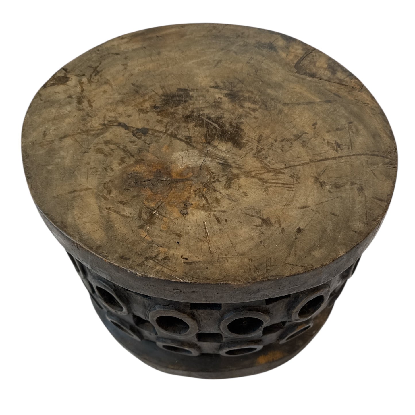 Hand-Carved Wood Stool from Guinea Africa #2