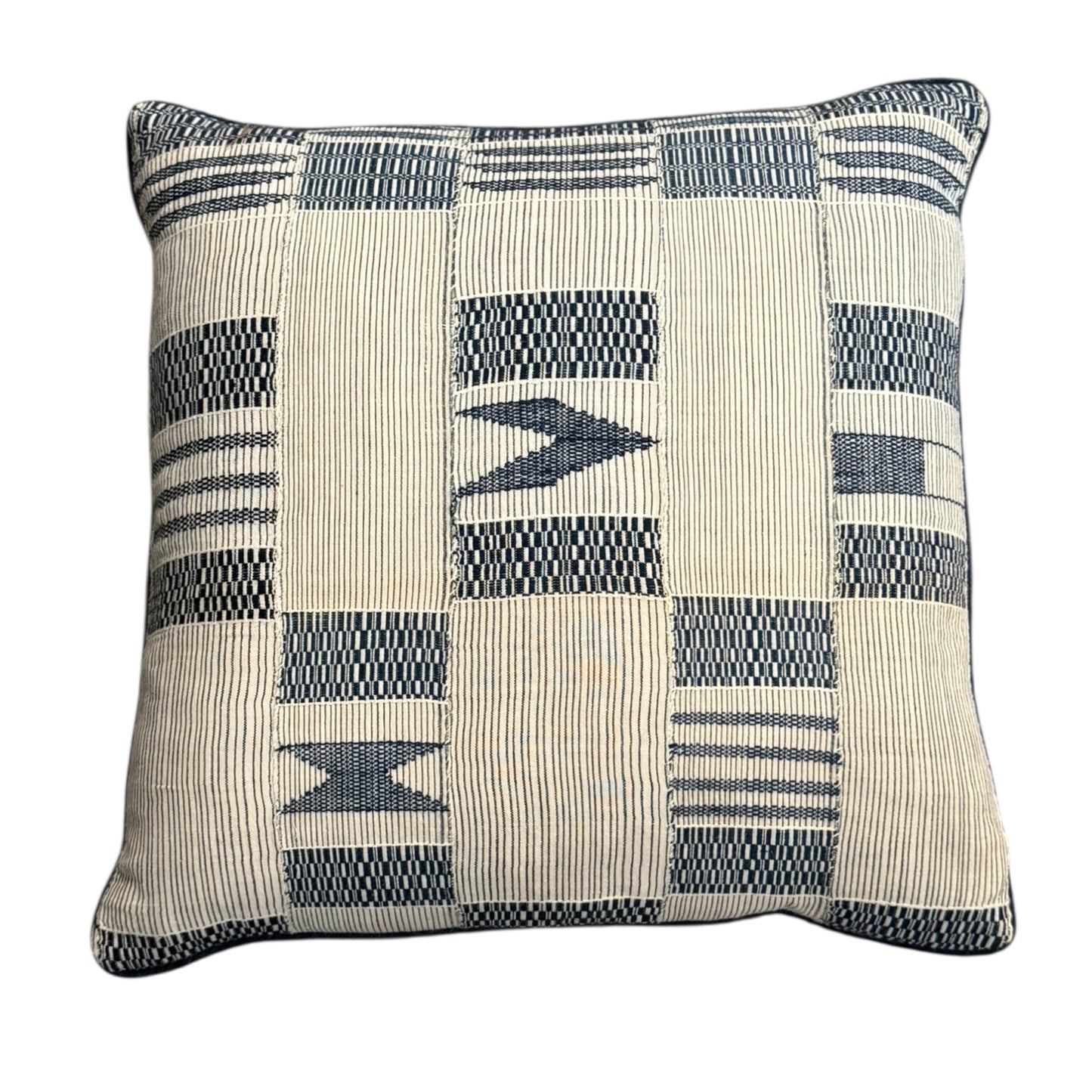 Vintage Geometric Square Fabric Throw Pillow (3)